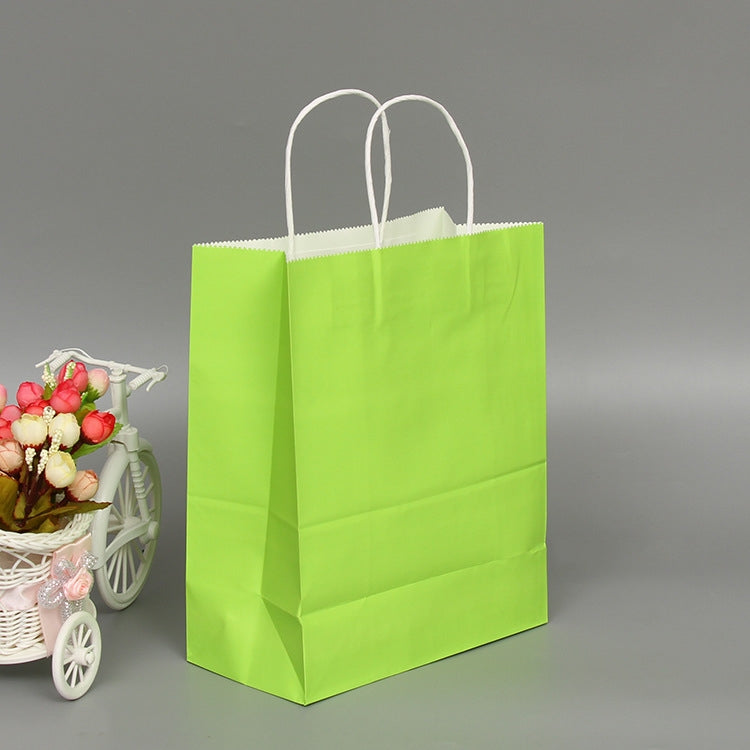 10 PCS Elegant Kraft Paper Bag With Handles for Wedding/Birthday Party/Jewelry/Clothes, 32x25x11cm, 42x31x12cm