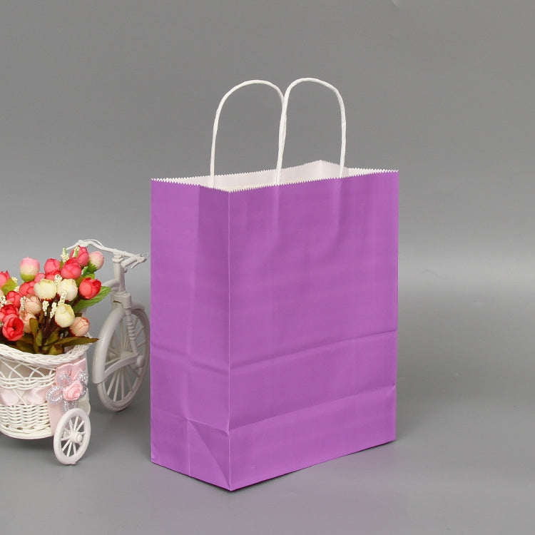 10 PCS Elegant Kraft Paper Bag With Handles for Wedding/Birthday Party/Jewelry/Clothes, 32x25x11cm, 42x31x12cm