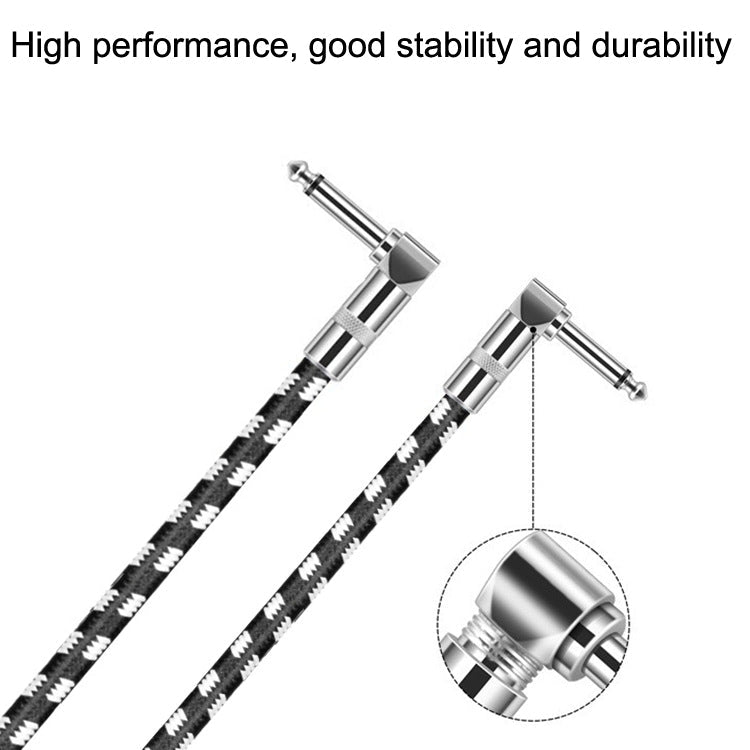 2 Elbow Head 6.35mm Guitar Cable Oxygen-Free Copper Core TS Large Two-core Cable, 0.15m, 0.3m, 0.5m, 1m, 1.5m, 2m, 3m, 5m, 8m, 10m