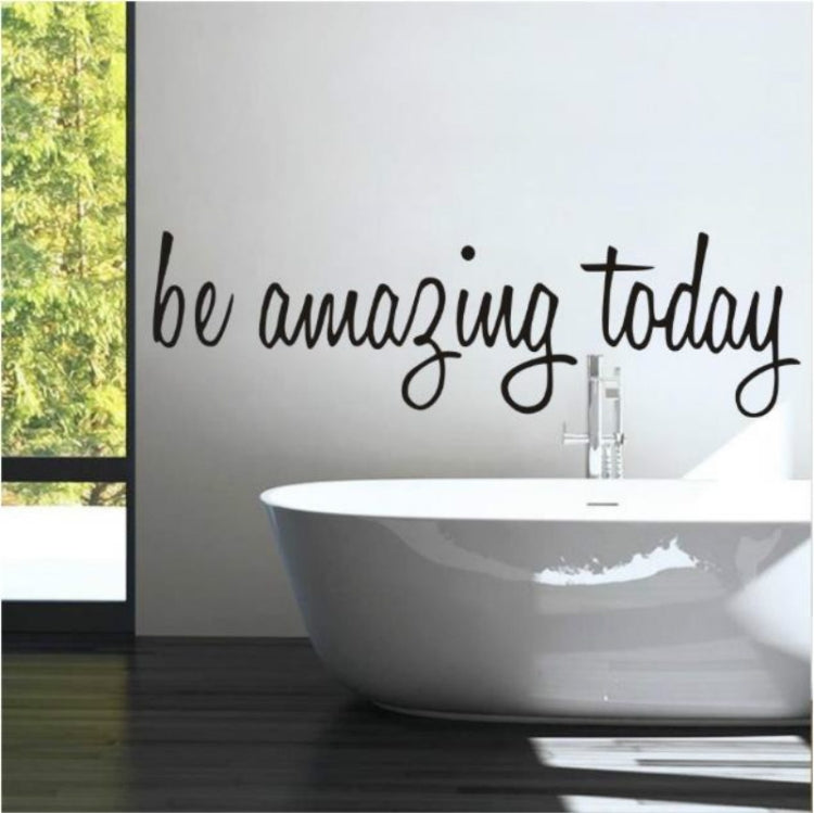 Bathroom Dressing Room Home Decor Removable Mural Wall Sticker, 58x17CM