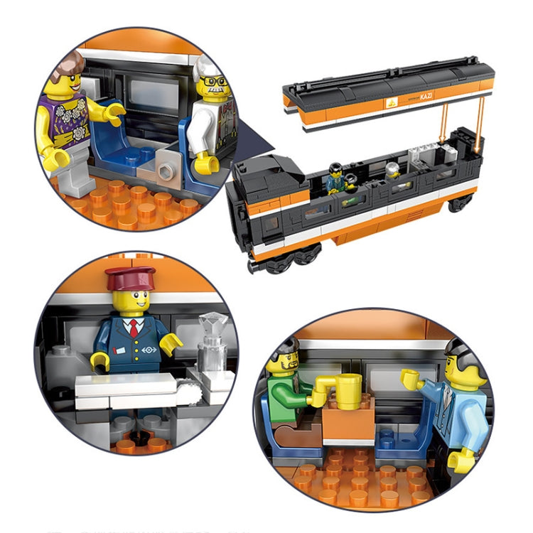 City Train Series Assembled Building Blocks Simulation Electric Rail Train Puzzle Toys, 98223, 98224, 98225, 98226, 98227