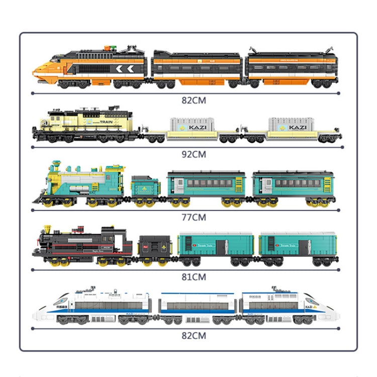 City Train Series Assembled Building Blocks Simulation Electric Rail Train Puzzle Toys, 98223, 98224, 98225, 98226, 98227