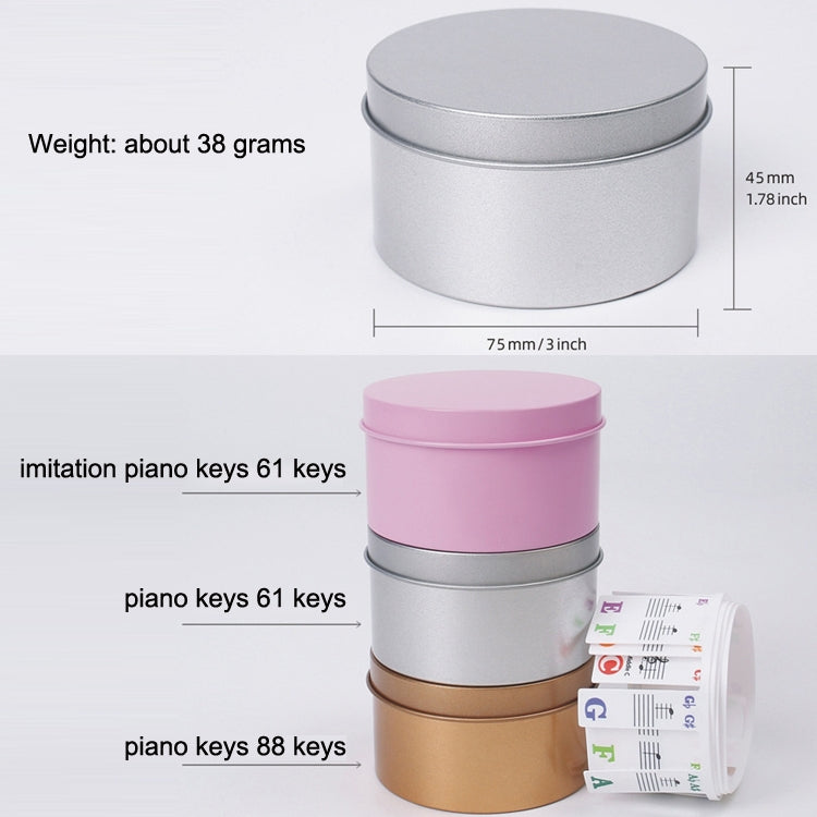 Children Beginner Piano Keyboard Color Stickers Musical Instrument Accessories, Imitation Piano Keys 61 Keys, Piano Keys 61 keys