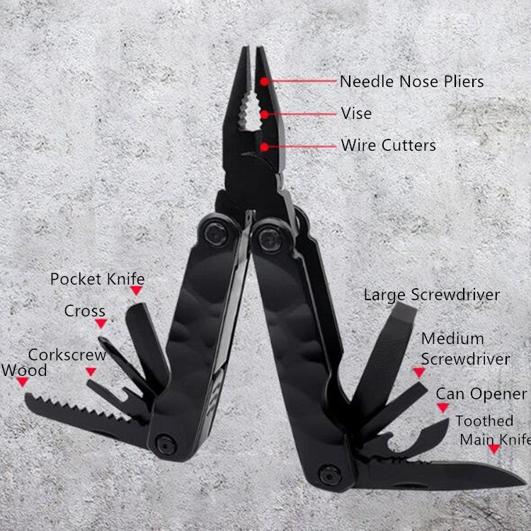15 in 1 Outdoor Camping Survival Tool Foldable Multifunctional Pocket Plier, 10 in 1, 11 in 1