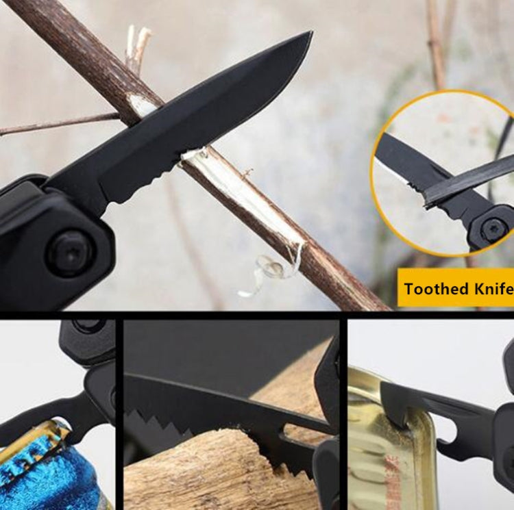 15 in 1 Outdoor Camping Survival Tool Foldable Multifunctional Pocket Plier, 10 in 1, 11 in 1