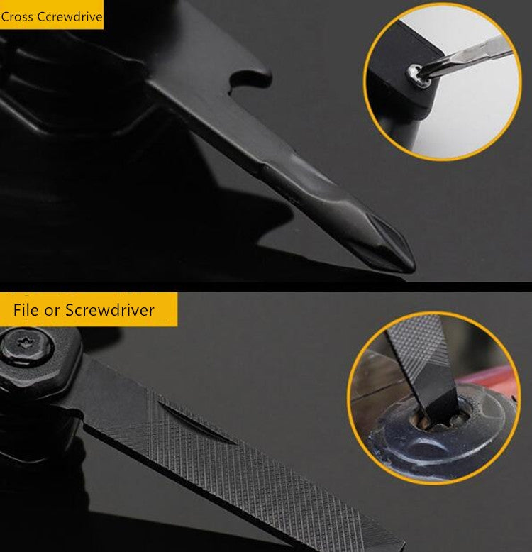 15 in 1 Outdoor Camping Survival Tool Foldable Multifunctional Pocket Plier, 10 in 1, 11 in 1