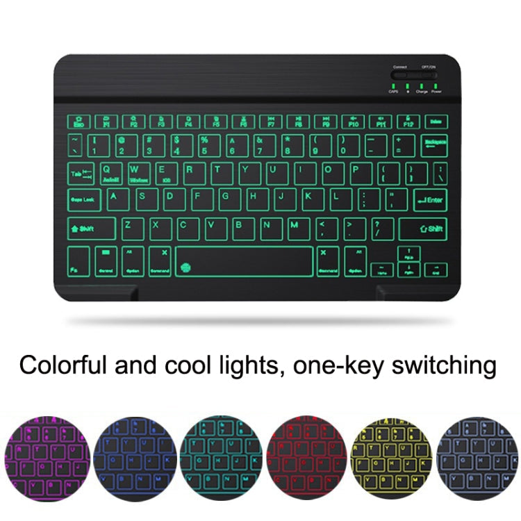 10 Inch RGB Colorful Backlit Bluetooth Keyboard And Mouse Set For Mobile Phone / Tablet, Black, White