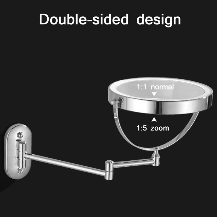 8 Inch Wall-Mounted Double-Sided Makeup Mirror LED Three-Tone Light Bathroom Mirror White Light, Battery Models Silver, USB Charging Silver, Battery Models Matte Nickel Color, USB Charging Matte Nickel Color, Battery Models Black, USB Charging Black