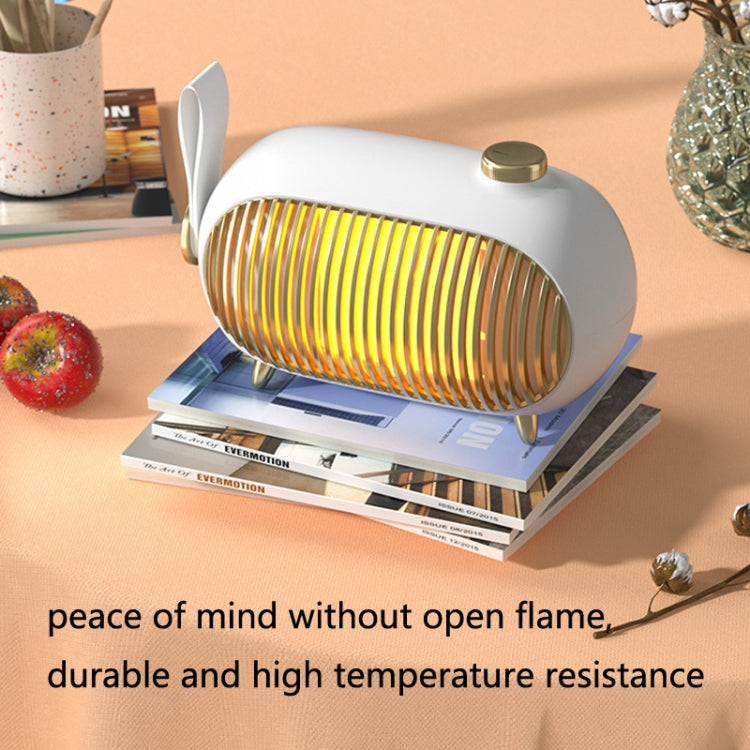 N301 Mini Heater Office Desk Silent Hot Air Heater Household Bedroom Heater, US Plug