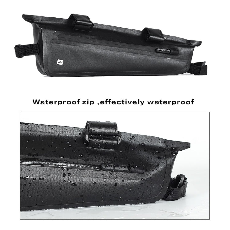 Rhinowalk Bicycle Front Beam Triangle Bag TPU Waterproof Mountain Road Bike Long-distance Riding Saddle Bag, Rhinowalk 2.2L Bicycle Front Beam Bag