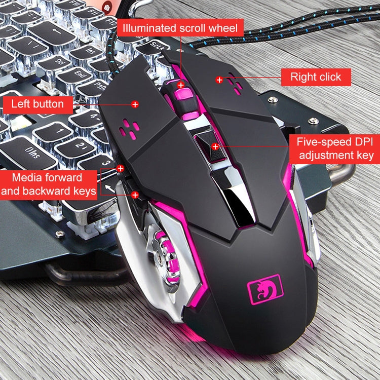 618 Internet Cafe Game Manipulator Keyboard and Mouse Set, Cable Length: 1.6m, Black, Silver White