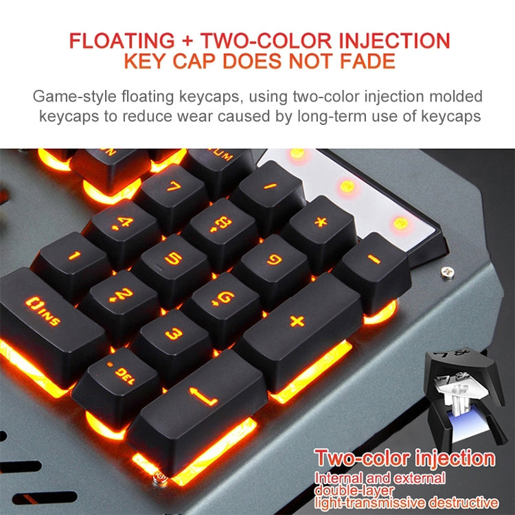 618 Internet Cafe Game Manipulator Keyboard and Mouse Set, Cable Length: 1.6m, Black, Silver White