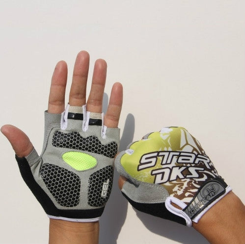 Cycling Shock Absorbing Anti-Slip Gloves Fitness Weight Lifting Training Half-finger Gloves, M, L, XL