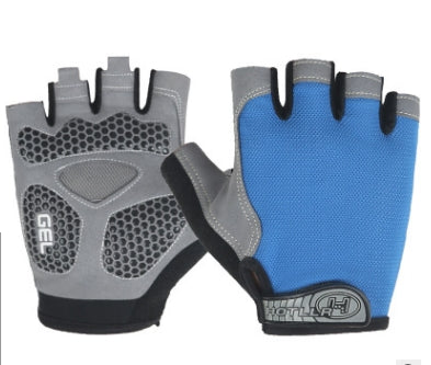 Cycling Shock Absorbing Anti-Slip Gloves Fitness Weight Lifting Training Half-finger Gloves, M, L, XL