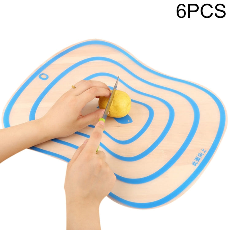 6 PCS Kitchen Chopping Blocks Flexible Transparent PP Cutting Boards, S(20x14.8cm), M(30.5x23.5cm), L(42x31.5cm)