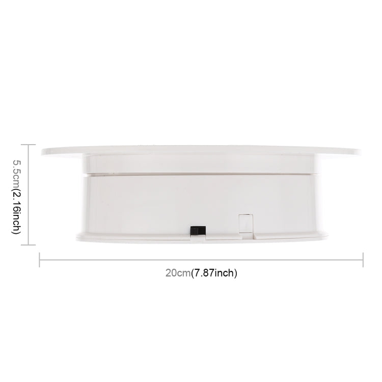 20cm 360 Degree Electric Rotating Turntable Display Stand for Photography Max Load 1.5kg video shooting props Turntable, 20cm/Powered by Battery(W), 20cm/Powered by Battery(W+B), 20cm/Powered by Battery(B)