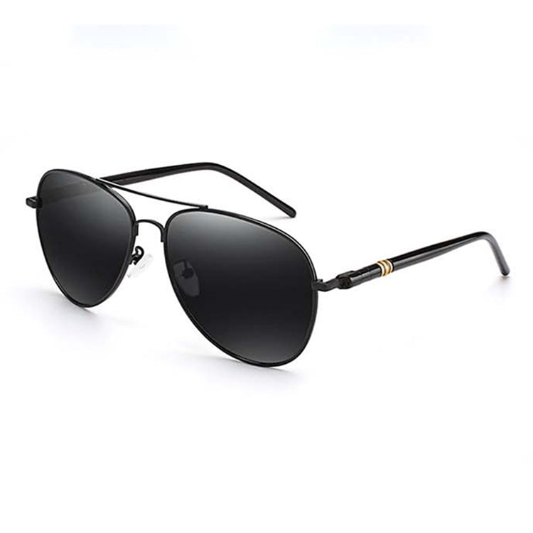 Men Oversized Aviation Metal Frame Spring Temple Polarized Sunglasses Male  Pilot Male Driving Sun Glasses, Black Frame, Gun Grey Frame, Coffee Frame, Silver Frame