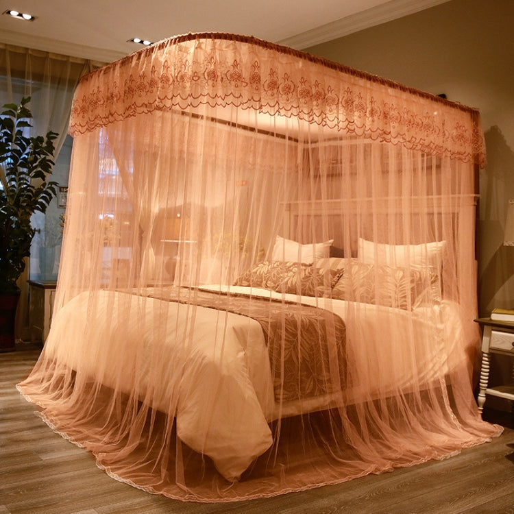 U-shaped Guide Rail Retractable Three-door Mosquito Net, 200x220 cm