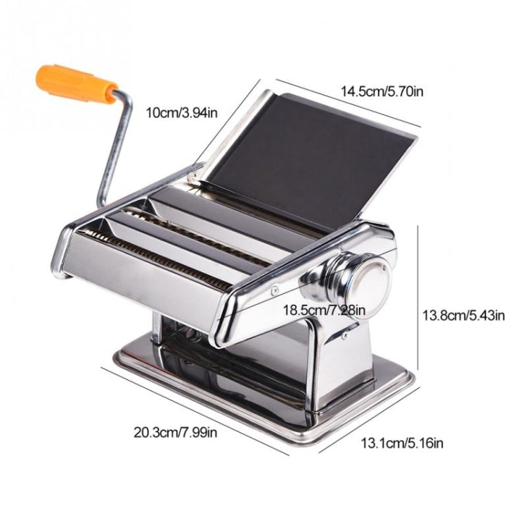 Household Stainless Steel Pasta Making Machine Manual Noodle Maker Spaghetti Hand Cutter, Noodle Maker