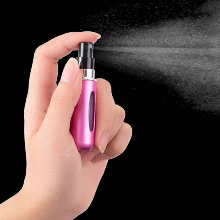 Portable Mini Aluminum Refillable Perfume Bottle Spray Empty Cosmetic Containers Atomizer, Capacity:5ml, Metal