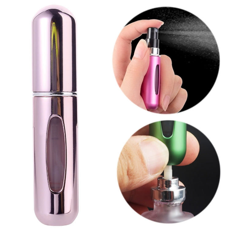 Portable Mini Aluminum Refillable Perfume Bottle Spray Empty Cosmetic Containers Atomizer, Capacity:5ml, Metal