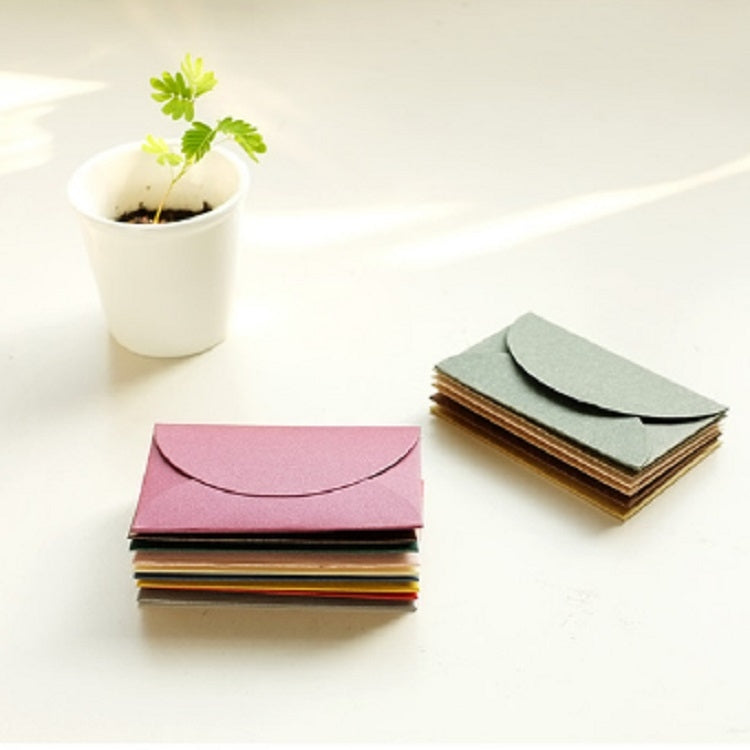 10 PCS Retro Chinese Style Romantic Mini Pearlescent Paper Envelopes Random Color Delivery, Chinese Style Envelopes