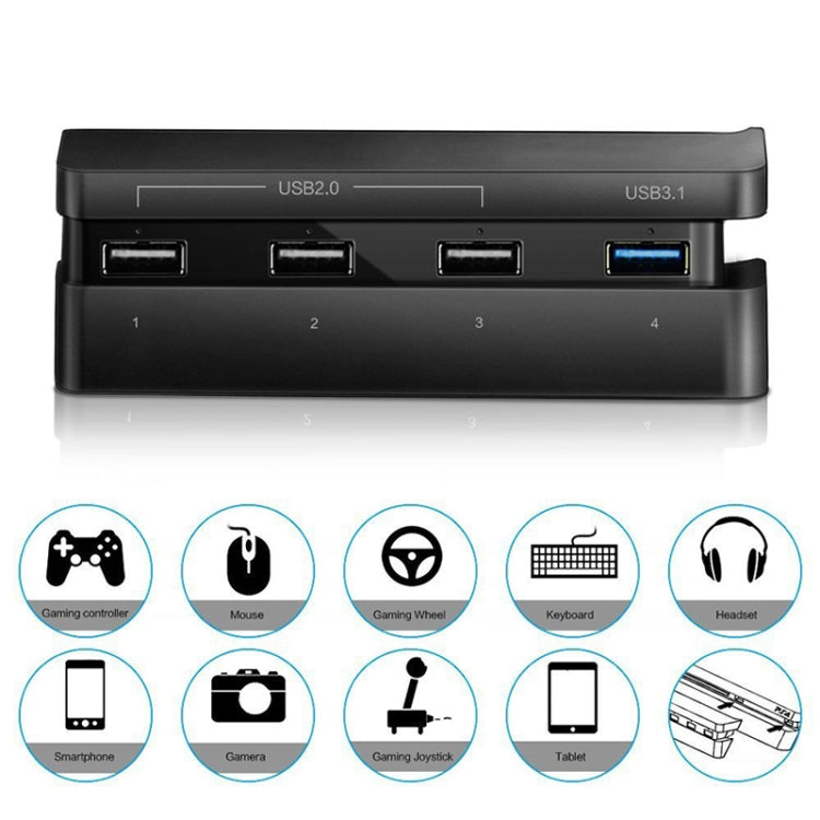 2 PCS PS4 Slim Extend USB Adapter Accessories for Play Station 4 Slim Console USB HUB 3.0 High Speed, for PS4 Slim