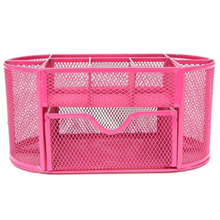 Desk Organizer 9 Grids Metal Mesh Office Pen Pencil Holder
