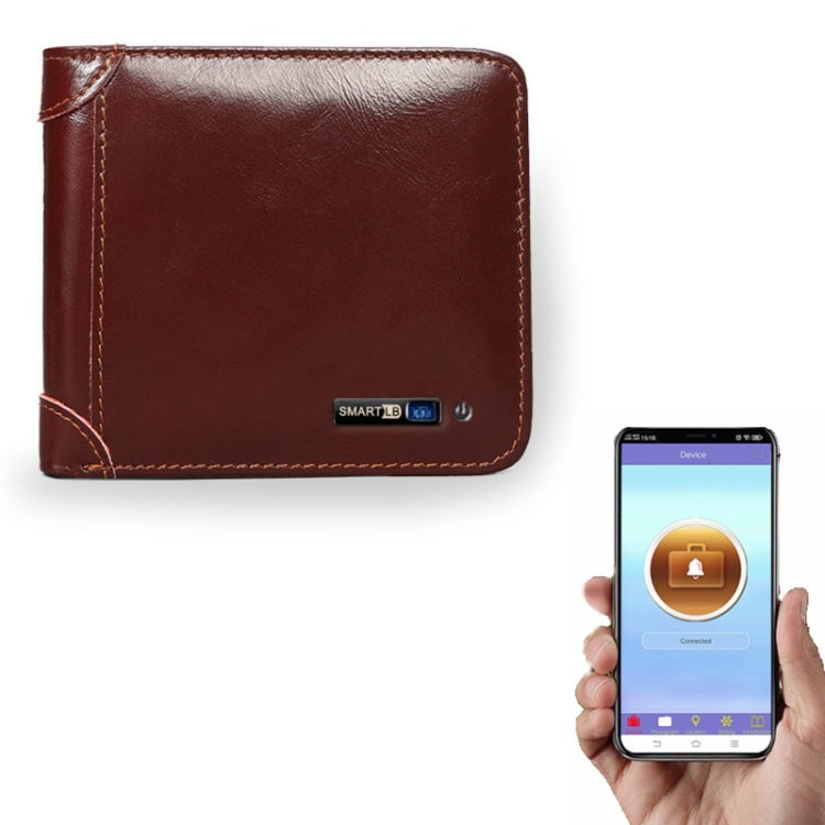 Men Leather Business Wallet Smart Anti-Lost Anti-Theft Wallet, Smart