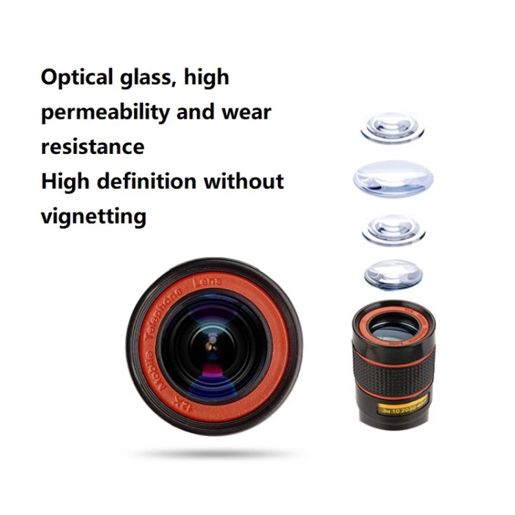 12X Telephoto Telescope Camera Zoom Mobile Phone External Lens
