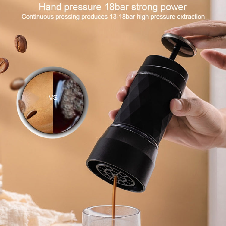 Portable Hand Pressure Espresso Machine Outdoor Accompanying Mini Coffee Cup, Mini (White), Mini (Black)