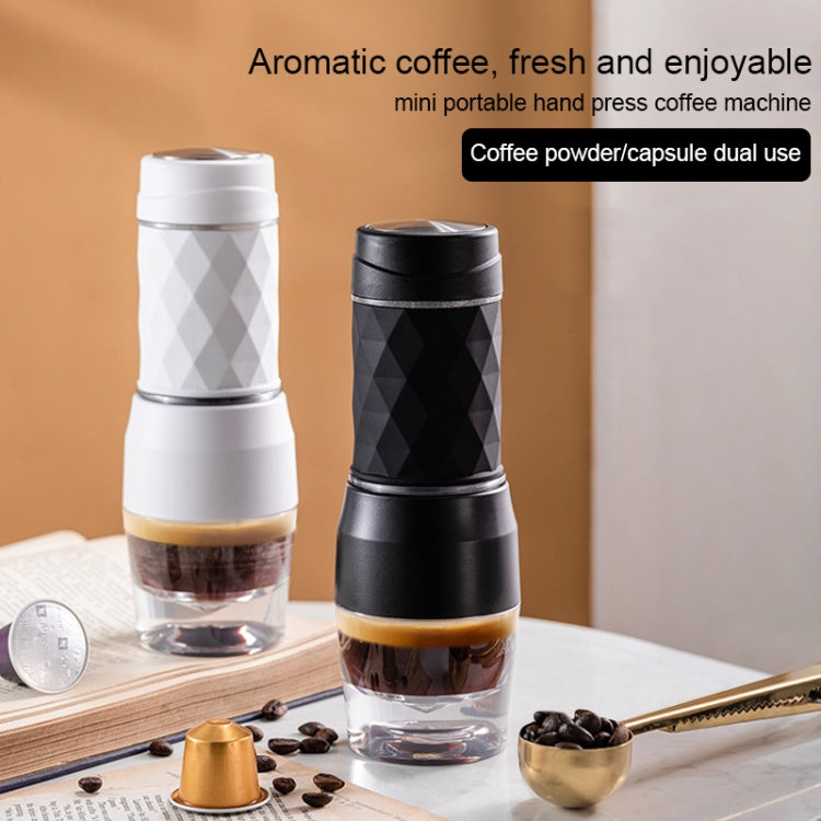 Portable Hand Pressure Espresso Machine Outdoor Accompanying Mini Coffee Cup, Mini (White), Mini (Black)