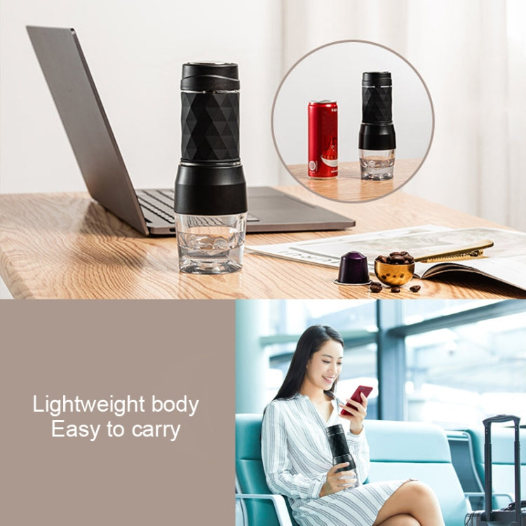 Portable Hand Pressure Espresso Machine Outdoor Accompanying Mini Coffee Cup, Mini (White), Mini (Black)