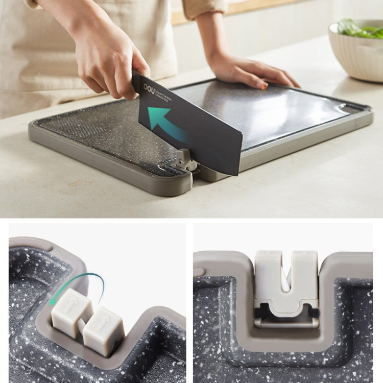 OOU Multifunctional Antibacterial And Mildew Resistant Double-Sided Cutting Board Kitchen Drainable Supplementary Food Cutting Board, Large
