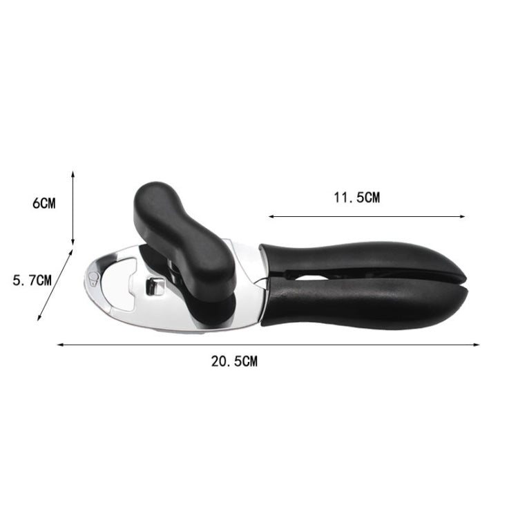4 in 1 Multifunctional Can Opener Kitchen Household Lid Opener Canning Knife, Black, Green