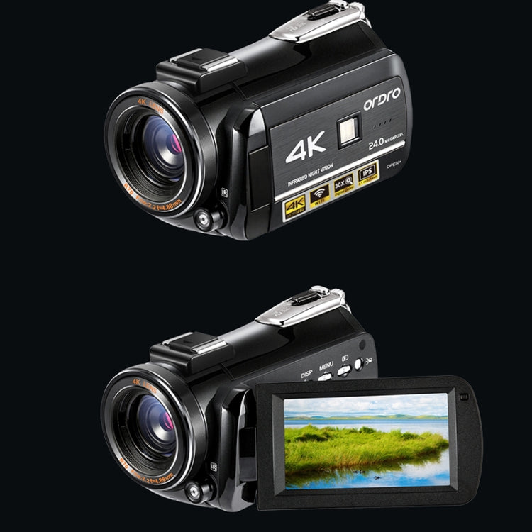 ORDRO AC3 3.1 inch IPS Screen 4K Full HD 13MP Night Vision WiFi Live Camcorder DV Digital Camera, Standard, Standard + Microphone