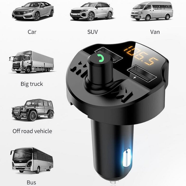 T66 Car Bluetooth Car Charger Cigarette Lighter MP3 Player Hands-Free Car FM Transmitter, T66