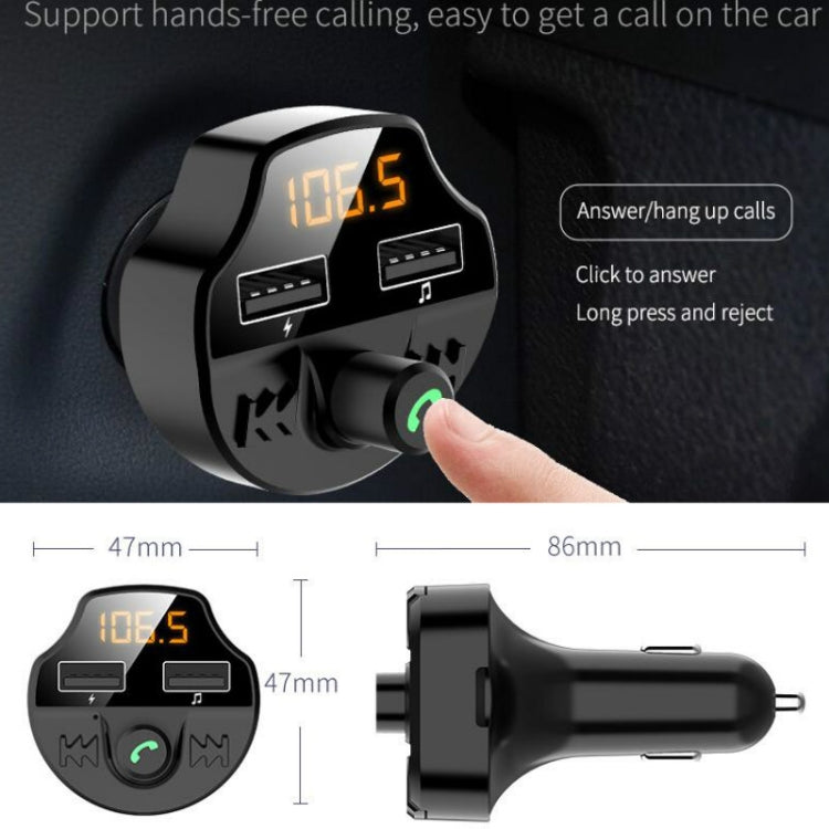 T66 Car Bluetooth Car Charger Cigarette Lighter MP3 Player Hands-Free Car FM Transmitter, T66