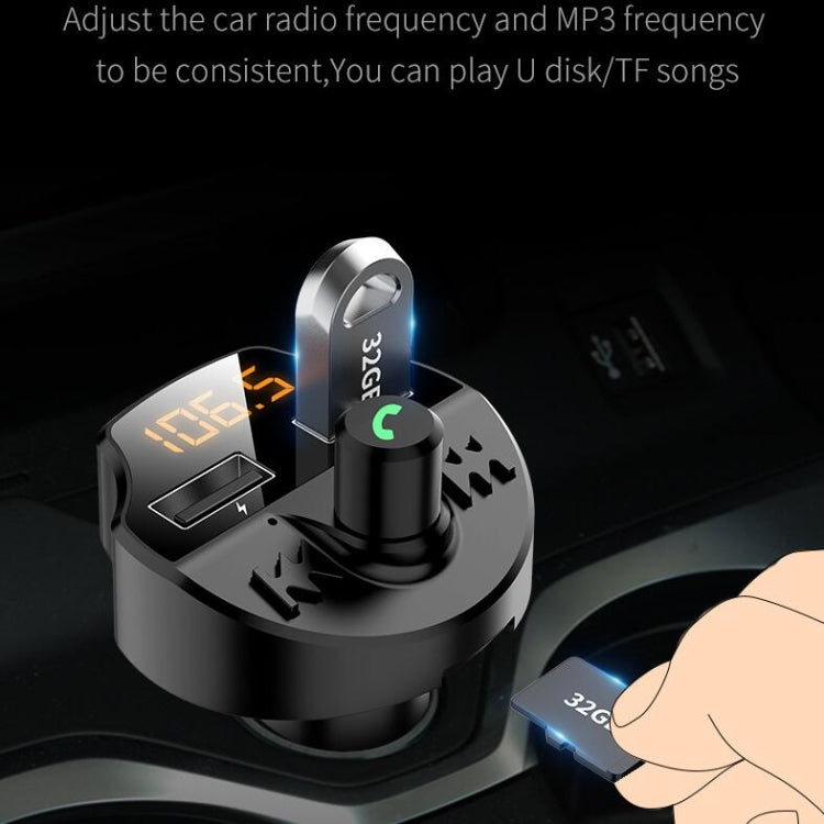 T66 Car Bluetooth Car Charger Cigarette Lighter MP3 Player Hands-Free Car FM Transmitter, T66