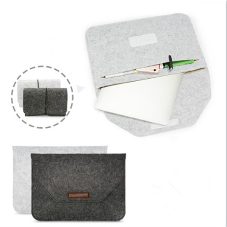 Portable Air Permeable Felt Sleeve Bag for MacBook Laptop, with Power Storage Bag, 12 inch, 13 inch, 15 inch, 11 inch