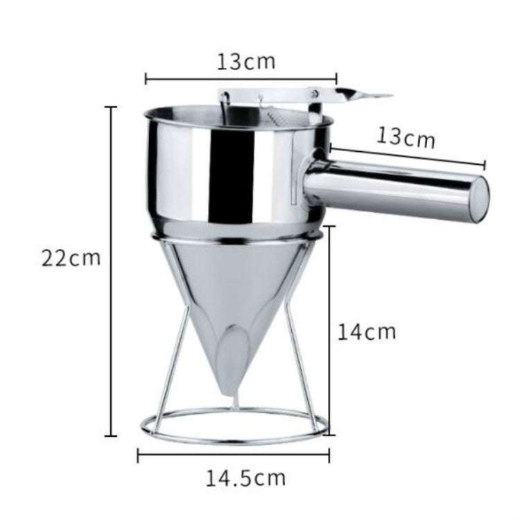 Octopus Balls Tool Fish Ball Funnel Tapered Funnel With Shelf Chocolate Sauce Drain, Octopus Balls Drain