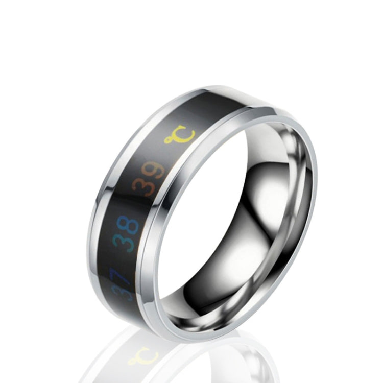 Smart Temperature Ring Stainless Steel Personalized Temperature Display Couple Ring, 6, 7, 8, 9