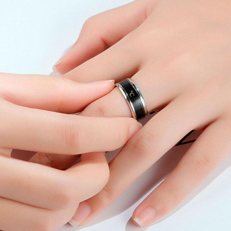 Smart Temperature Ring Stainless Steel Personalized Temperature Display Couple Ring, 6, 7, 8, 9