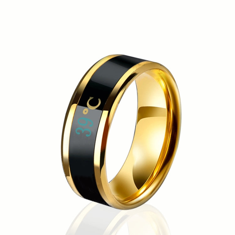 Smart Temperature Ring Stainless Steel Personalized Temperature Display Couple Ring, 6, 7, 8, 9