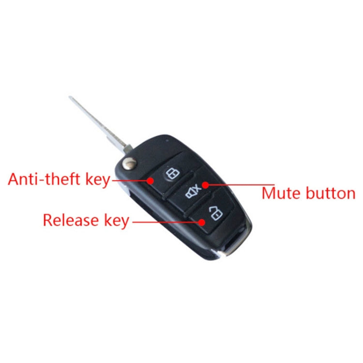 2 Set Universal Sound And Light Car Alarm 12V Vehicle Alarm System Bullet Key Remote Control, Sound And Light Car Alarm