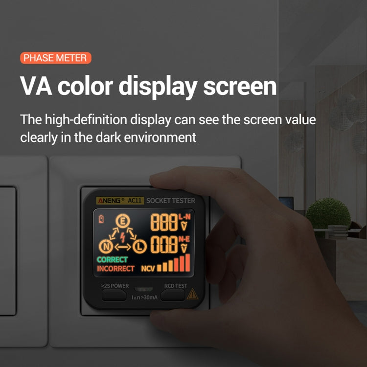 ANENG AC11 Multifunctional Digital Display Socket Tester Electrical Ground Wire Tester