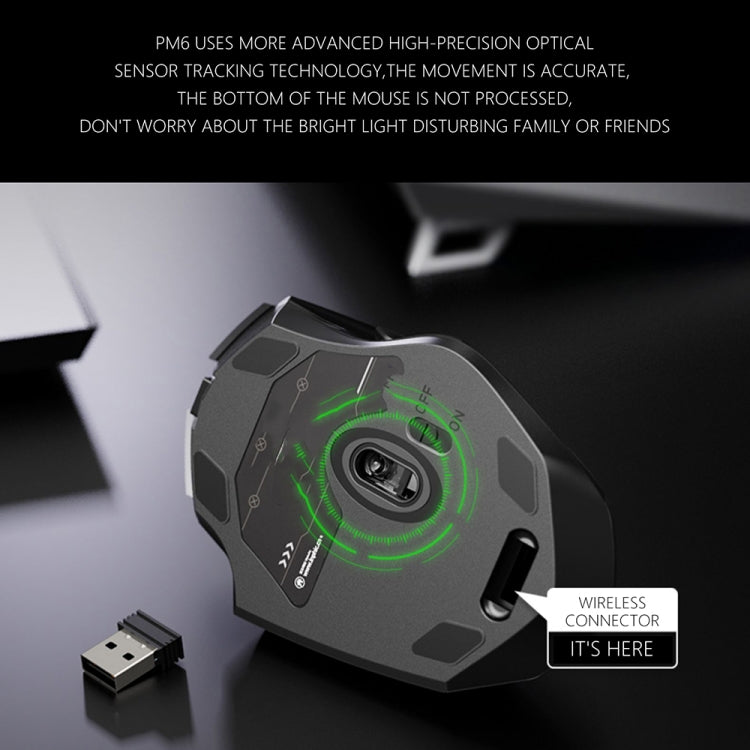 Inphic A1 6 Keys 1000/1200/1600 DPI Home Gaming Wireless Mechanical Mouse, Colour: Gray Wireless+Bluetooth 4.0+Bluetooth 5.0, Black Wireless Charging Silent Version, Gray Wireless Charging Silent Version, Gray Wireless+Bluetooth 4.0+Bluetooth 5.0...