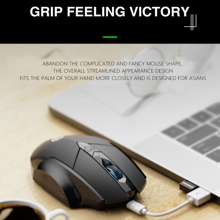 Inphic A1 6 Keys 1000/1200/1600 DPI Home Gaming Wireless Mechanical Mouse, Colour: Gray Wireless+Bluetooth 4.0+Bluetooth 5.0, Black Wireless Charging Silent Version, Gray Wireless Charging Silent Version, Gray Wireless+Bluetooth 4.0+Bluetooth 5.0...