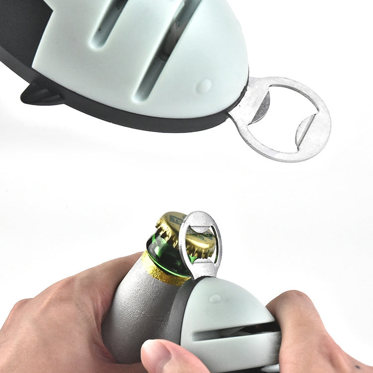 Multi-Function Fish Shape Knife Sharpener Tool Holder Diamond Tungsten Steel Knife Sharpener, Green, Pink, Black