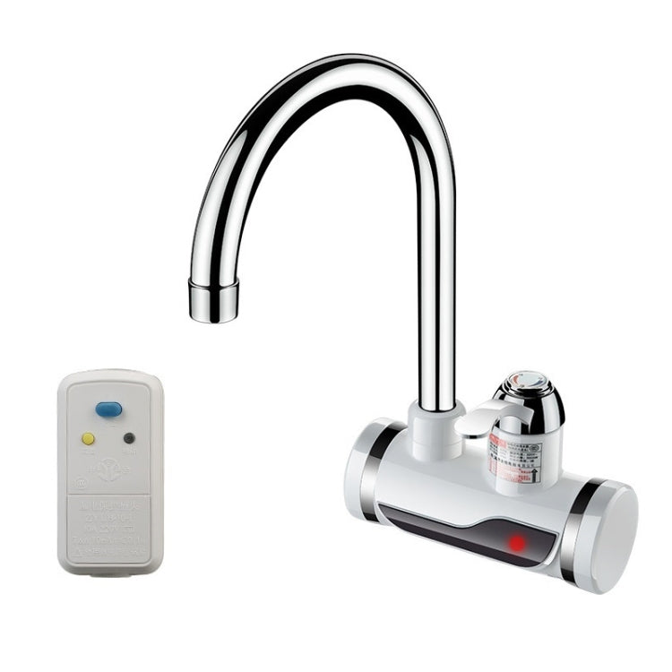 Kitchen Instant Electric Hot Water Faucet Hot & Cold Water Heater EU Plug, Lamp Display Lower Water Inlet, Lamp Display Side Water Inlet, Lamp Display Leakage Protection Lower Water Inlet, Lamp Shows Leakage Protection Side Water Inlet...